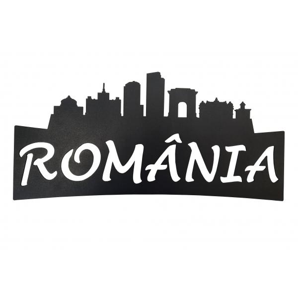 Decoratiune metalic pe perete Sigla Romania 1