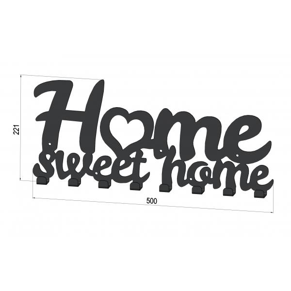Cuier metalic Home Sweet Home 4