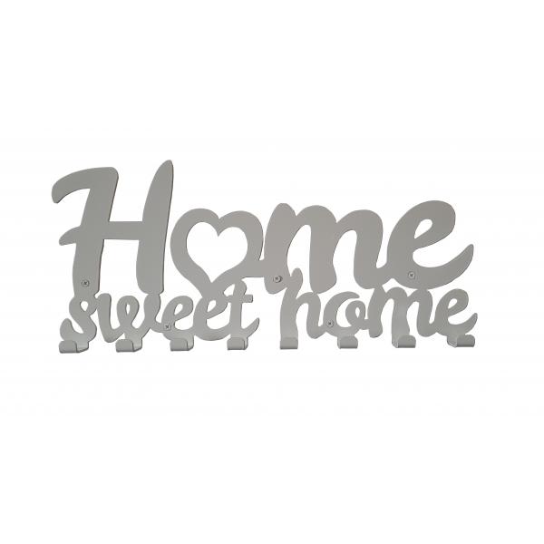 Cuier metalic Home Sweet Home Alb 1
