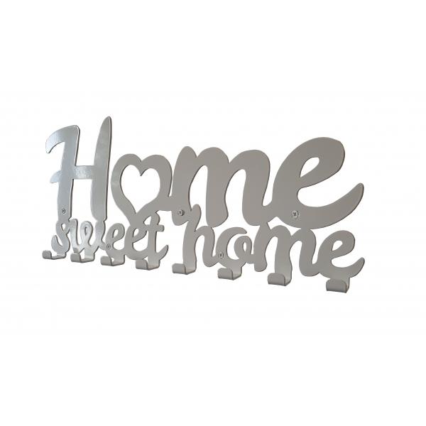 Cuier metalic Home Sweet Home Alb 2