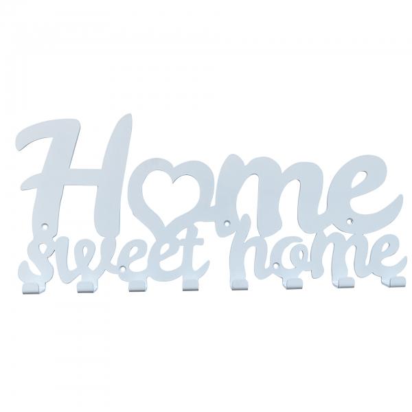 Cuier metalic Home Sweet Home Alb 3