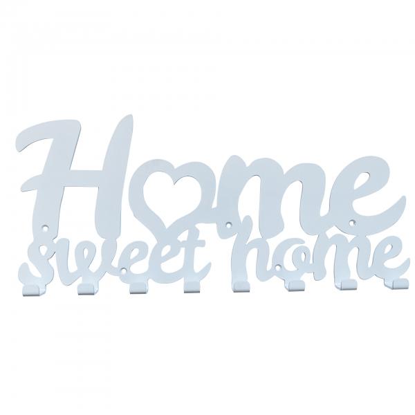 Cuier metalic Home Sweet Home Alb 3