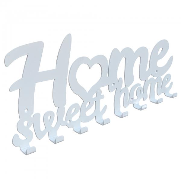 Cuier metalic Home Sweet Home Alb 4