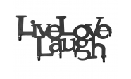 Cuier metalic Live Love Laugh