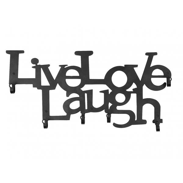 Cuier metalic Live Love Laugh 1