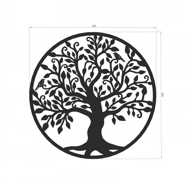 Decor perete, Copacul vietii, Arborele Vietii, 45x45  Model 1 3