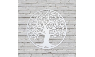 Decor perete, Copacul vietii, Arborele Vietii, 45x45  Model 1, Alb 5