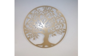 Decor perete, Copacul vietii, Arborele Vietii, 45x45  Model 1, Auriu 3