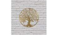 Decor perete, Copacul vietii, Arborele Vietii, 45x45  Model 1, Auriu 5