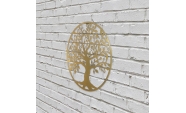 Decor perete, Copacul vietii, Arborele Vietii, 45x45  Model 1, Auriu 6