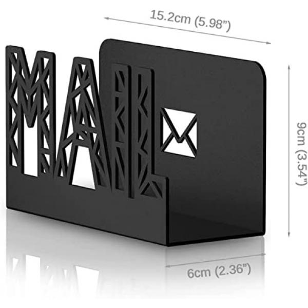 Suport scrisoare Mail, 15x6cm, otel, negru 3