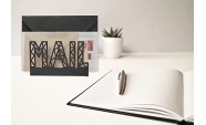 Suport scrisoare Mail, 15x6cm, otel, negru 4