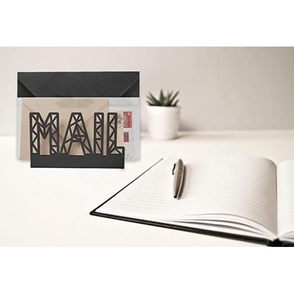 Suport scrisoare Mail, 15x6cm, otel, negru 4