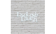 Cuier metalic Live Love Laugh Alb 3