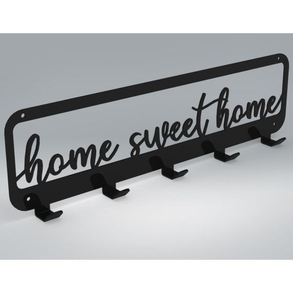 Cuier metalic Home Sweet Home 5 agatatoare 3