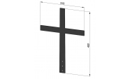 Cruce simplu pentru acoperis din metal 45x31 cm 3