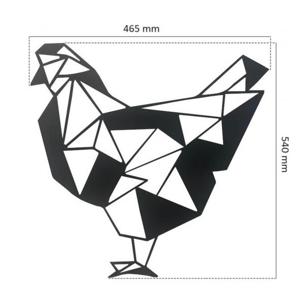 Artă geometrică de perete Găină minimalistă 3