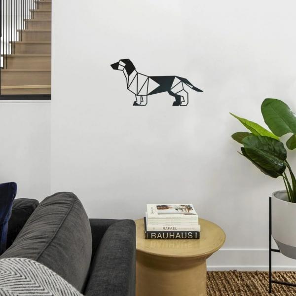 Artă geometrică de perete Cățel Hot Dog minimalistă  2