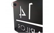 Placuta numar casa personalizabila din tabla de otel, 250x400 mm, negru mat 4