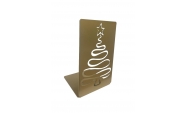 Suport de carte Pom de craciun, Otel, 180 x 110 mm, Auriu 4