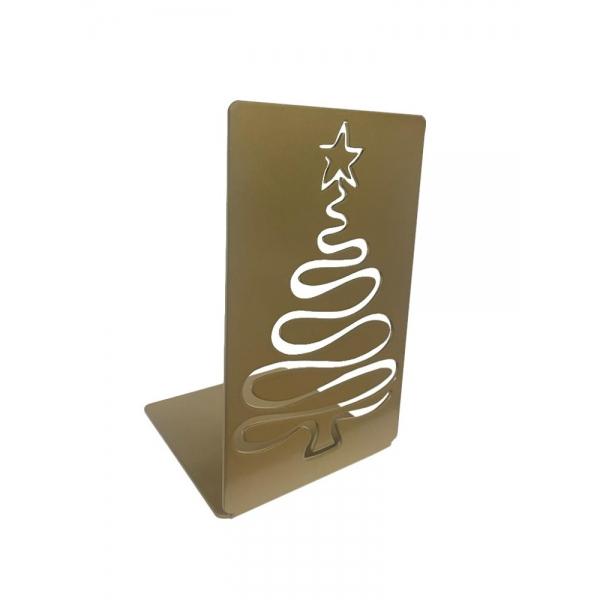 Suport de carte Pom de craciun, Otel, 180 x 110 mm, Auriu 4