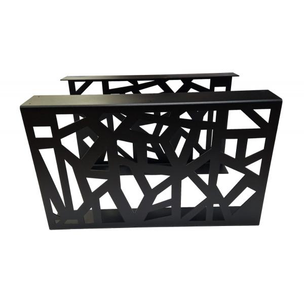 Set 2 picioare pentru masute cafea, Vopsire in camp electrostatic, Negru mat, 45x70 cm 1