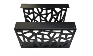 Set 2 picioare pentru masute cafea, Vopsire in camp electrostatic, Negru mat, 45x70 cm 4