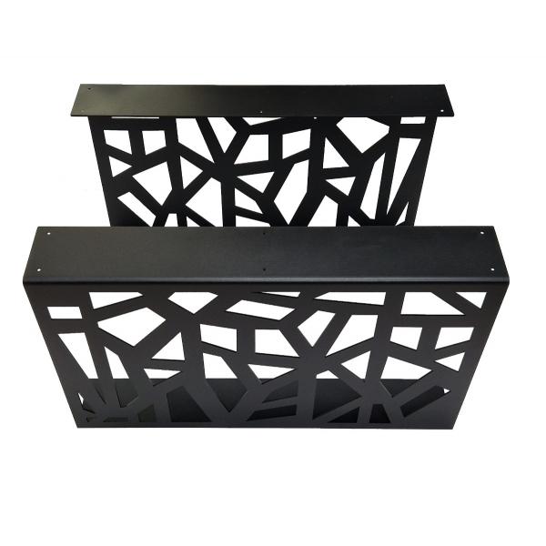 Set 2 picioare pentru masute cafea, Vopsire in camp electrostatic, Negru mat, 45x70 cm 4