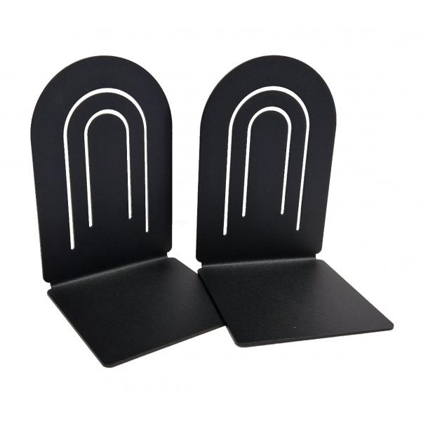 Suport de carti Arc, Set de 2 bucati, Otel, 170 x 110 mm, Negru 4