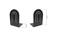 Suport de carti Arc, Set de 2 bucati, Otel, 170 x 110 mm, Negru 7