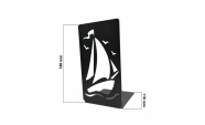Suport de carte Barca, Otel, 180 x 110 mm, Negru 6