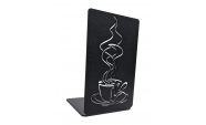 Suport de carte Cafea, Otel, 180 x 110 mm, Negru 3