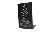 Suport de carte Cafea, Otel, 180 x 110 mm, Negru 1