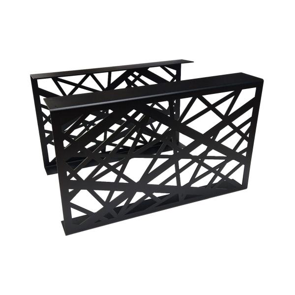 Set 2 picioare pentru masute cafea model 2, Vopsire in camp electrostatic, Negru mat, 45x70 cm 1