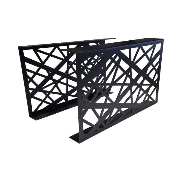 Set 2 picioare pentru masute cafea model 2, Vopsire in camp electrostatic, Negru mat, 45x70 cm 3