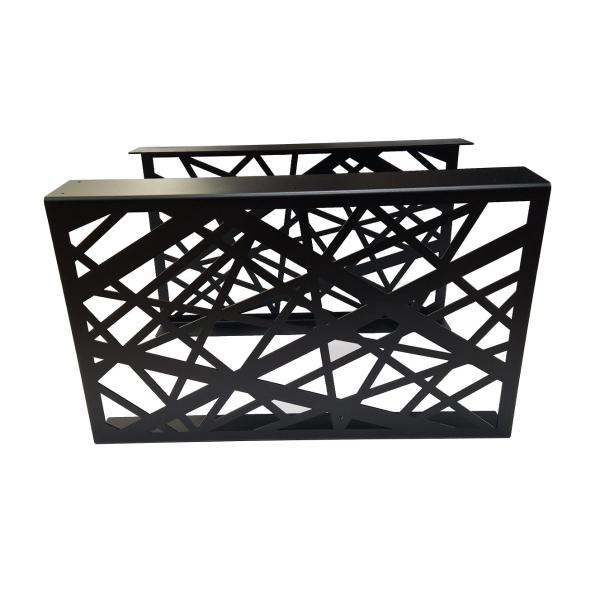 Set 2 picioare pentru masute cafea model 2, Vopsire in camp electrostatic, Negru mat, 45x70 cm 2