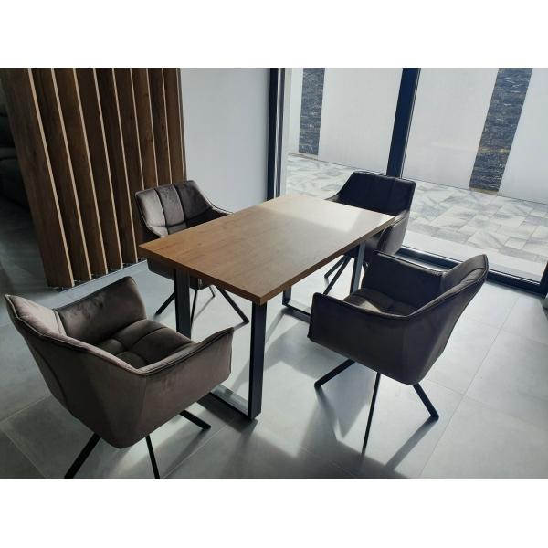 Set 2 picioare masa, Profil lat, Vopsire in camp electrostatic, Negru mat, 72x50x8 cm 7