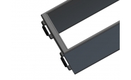 Set 2 picioare masa, Profil lat, Vopsire in camp electrostatic, Negru mat, 72x50x8 cm 4