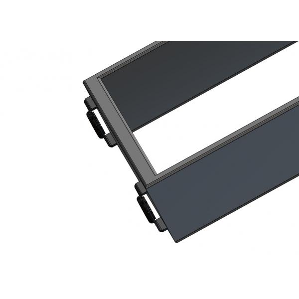 Set 2 picioare masa, Profil lat, Vopsire in camp electrostatic, Negru mat, 72x50x8 cm 4