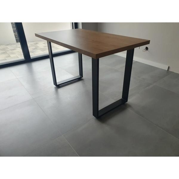 Set 2 picioare masa, Profil lat, Vopsire in camp electrostatic, Negru mat, 72x50x8 cm 9