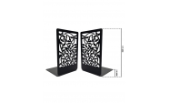 Suport de carti Planta, set de 2 bucati , Otel, 175 x 110 mm, Negru 3