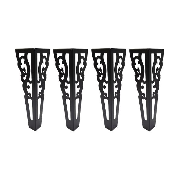 Set 4 picioare metalice masa cafea, Inaltime 36 CM, model 1, Negru  4