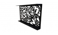 Set 2 picioare pentru masute cafea model 3, Vopsire in camp electrostatic, Negru mat, 45x70 cm 2