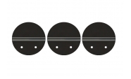 Set 3 agatoare rotunda diametru 60 mm, otel, negru 2