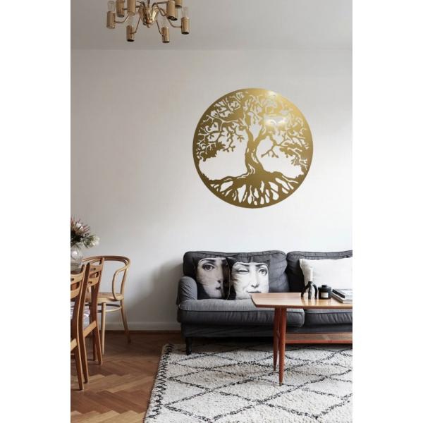 Decor perete, Copacul vietii model 2,75x75 cm, Auriu 3