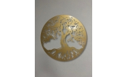 Decor perete, Copacul vietii model 2,75x75 cm, Auriu 4