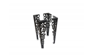  Set 4 picioare masa, metalice, vopsite electrostatic, Negru, Model 6, 71cm