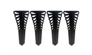 Set 4 picioare masa, metalice, vopsite electrostatic, Negru, Model 4, 36 CM