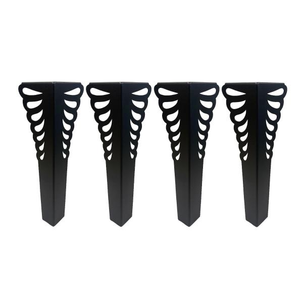 Set 4 picioare masa, metalice, vopsite electrostatic, Negru, Model 4, 36 CM 1
