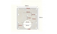 Placa de reparatie pentru fixare balama, otel inoxidabil, set de 10 bucati, Ø36 mm, 90x90x1 mm 5